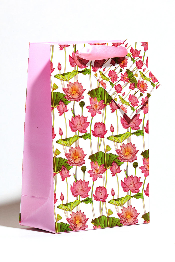 White Lotus Design Gift Bags Small