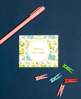 Jungle Theme Flat Gift Tags