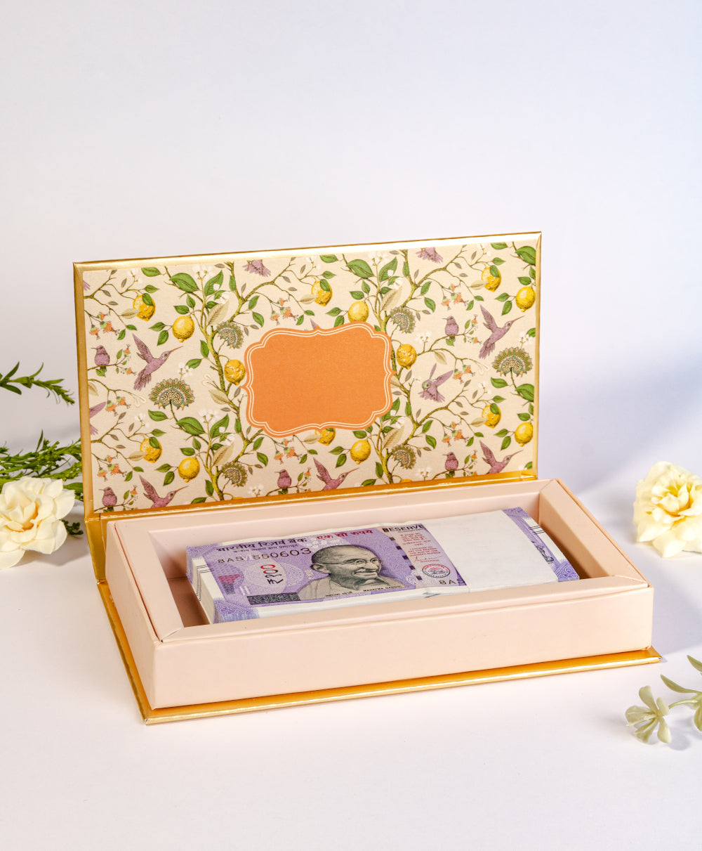 Birds & Lemon Design Cash/Gaddi Box