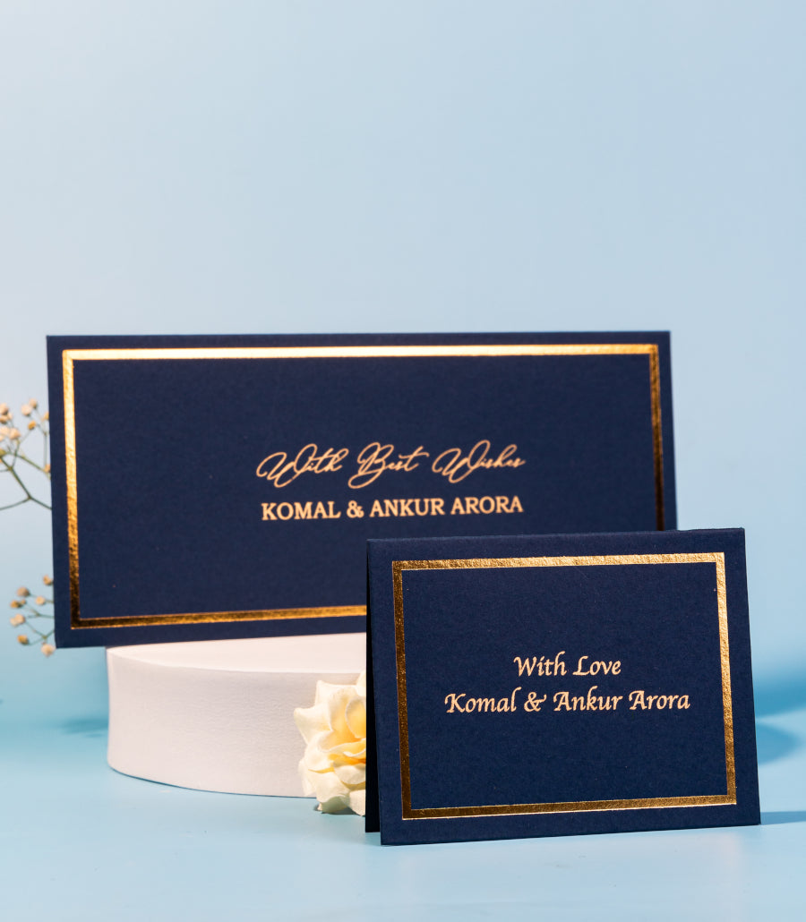 Tag Envelope Personalized Envelope & Folded Tag With Gold Foiled Border Combo ...