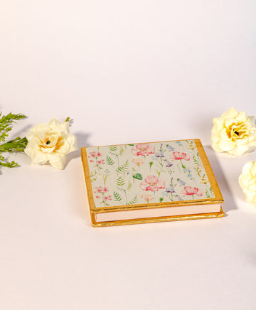 Blue Watercolor Floral Design Single/Double Coin/Ginni Box