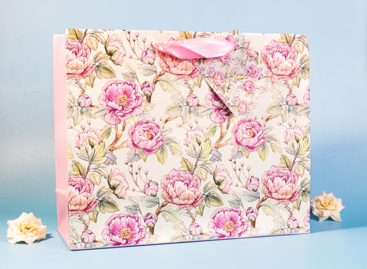 Chinese Floral Design Gift Bag Medium