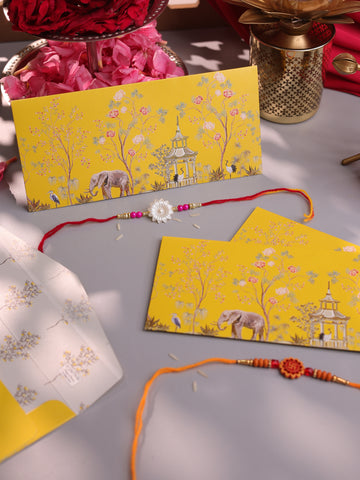 Heritage Bloom Themed Money Envelopes (Yellow)