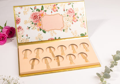 White Floral Design Eleven Ginni/Coin Box