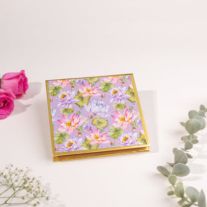 Purple Lotus Design Five Ginni/Coin Box