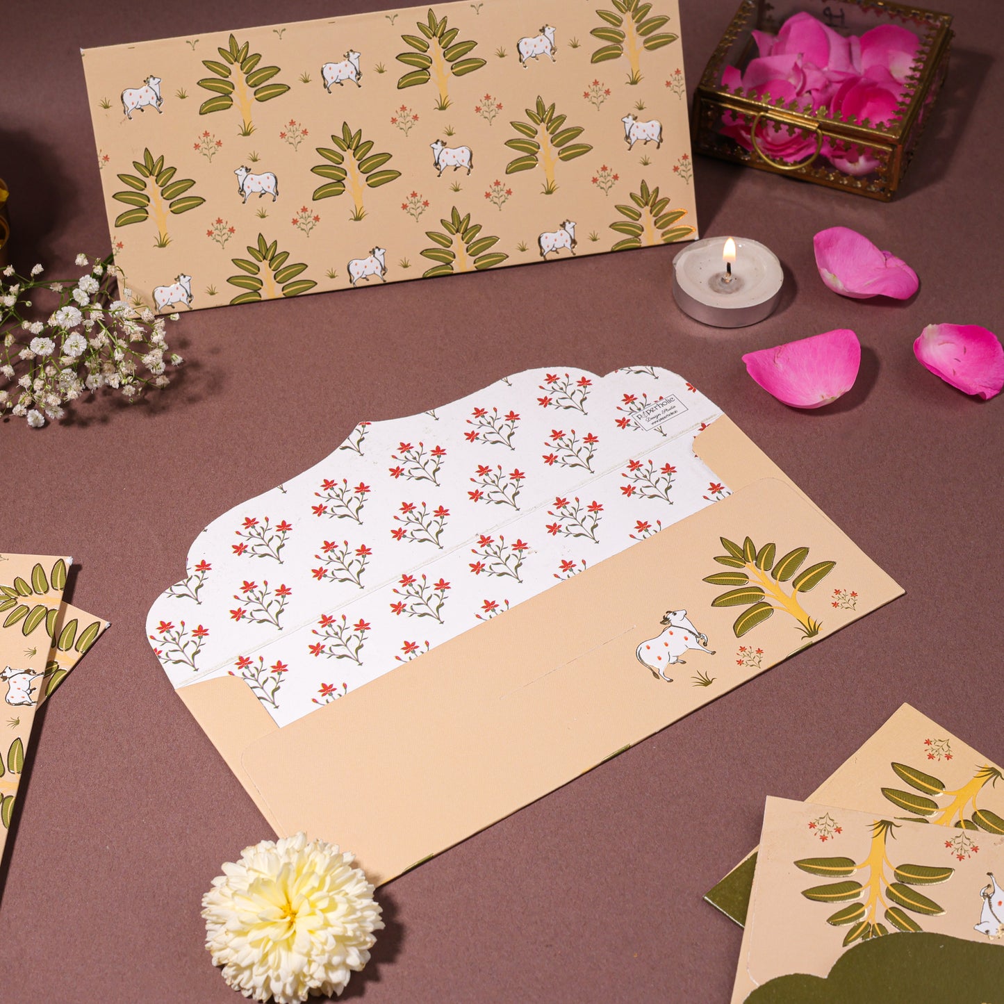 Pichwai Theme Money Envelopes