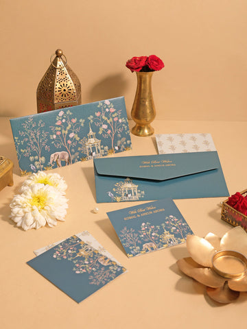 Heritage Bloom Theme Envelope & Tag Combo (Blue)