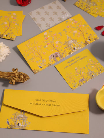Heritage Bloom Theme Envelope & Tag Combo (Yellow)