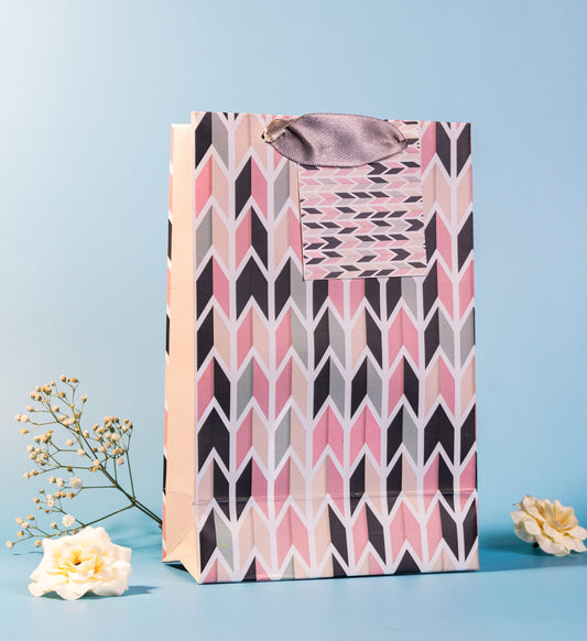 Multicolored Chevron Design Gift Bags Small