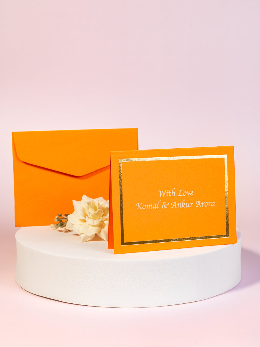 Folded Gift Tags With Gold Foiled Border