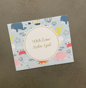 Aquatic Theme Flat Gift Tags