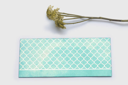 Watercolor Moroccan Design Gold Foiled Money Envelopes