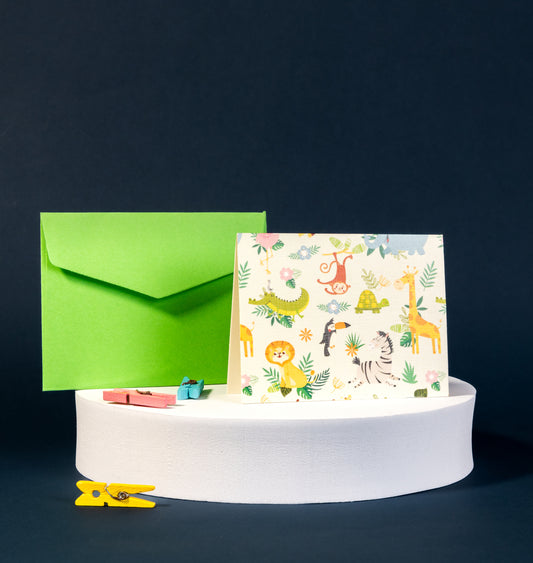 Jungle Theme Folded Gift Tags
