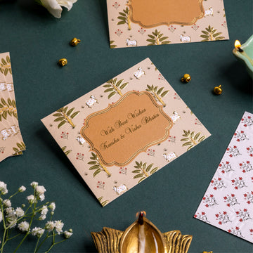 Pichwai Theme Flat Gift Tags