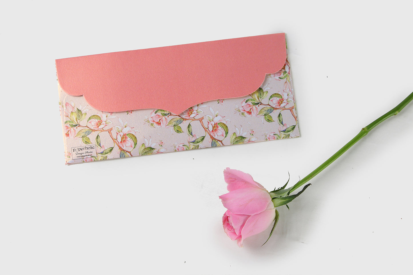 Peach Floral Design Money/Shagun Envelopes