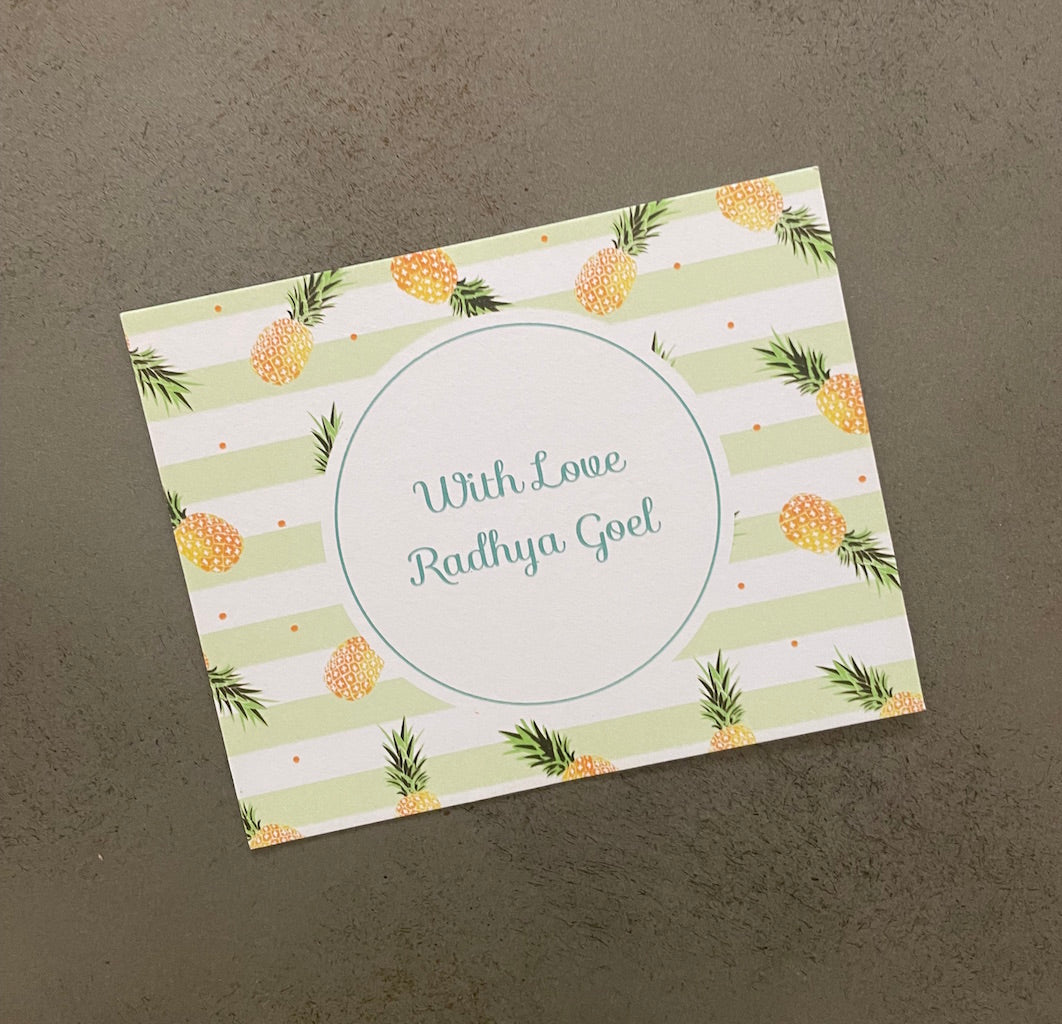 Pineapple Design Flat Gift Tags