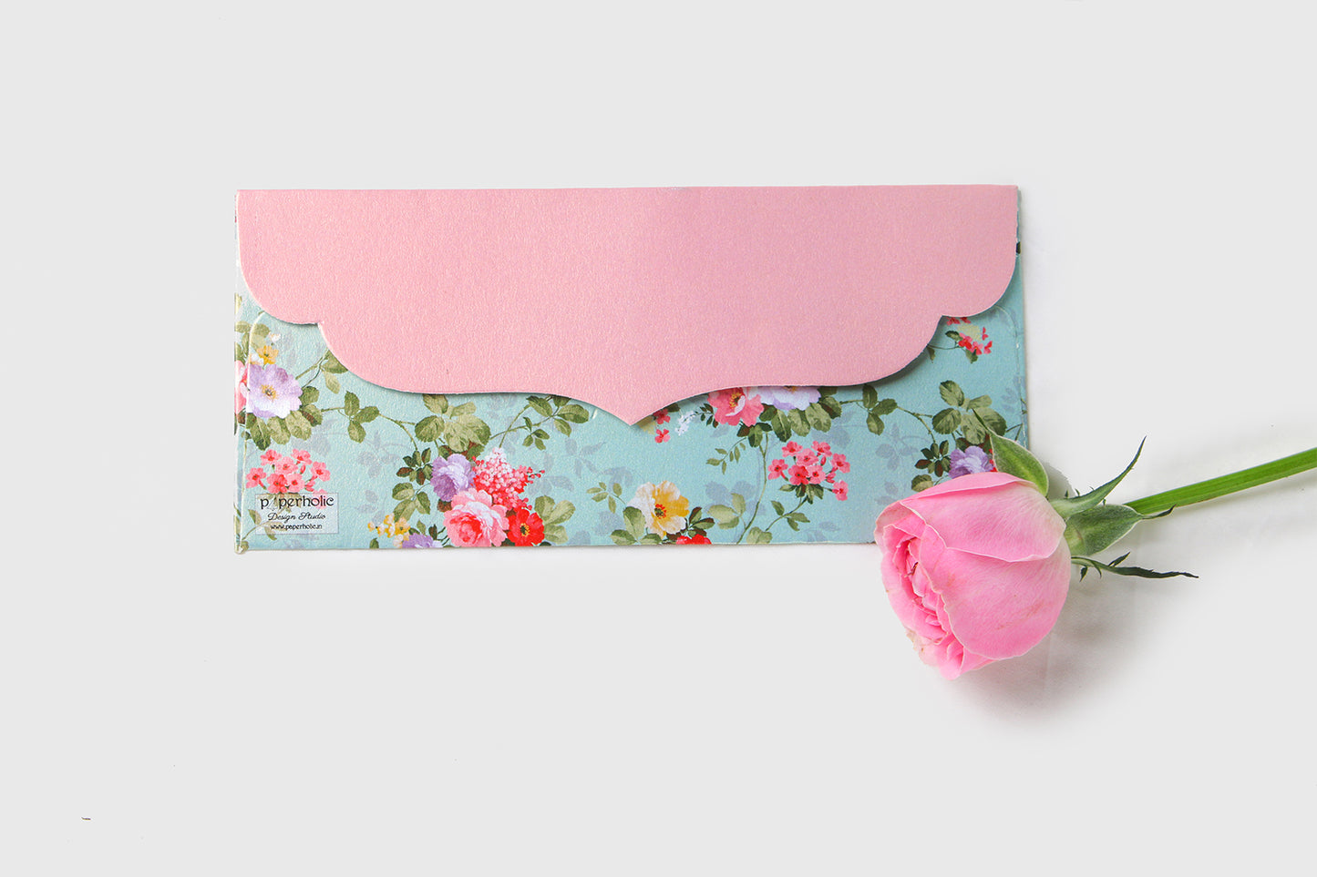 Sea Green Floral Design Money/Shagun Envelopes