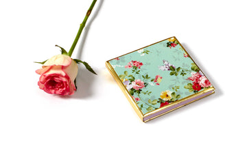 Sea Green Floral Design Single/Double Coin/Ginni Box