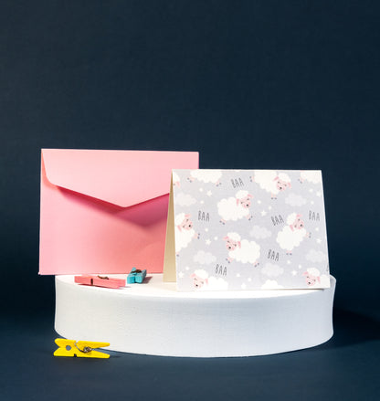 Sheep Design Folded Gift Tags
