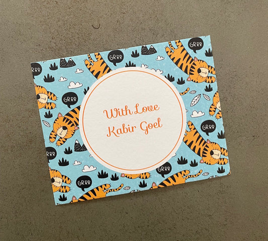 Tiger Theme Flat Gift Tags