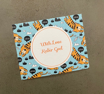 Tiger Theme Flat Gift Tags