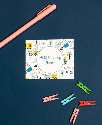 Truck Theme Flat Gift Tags