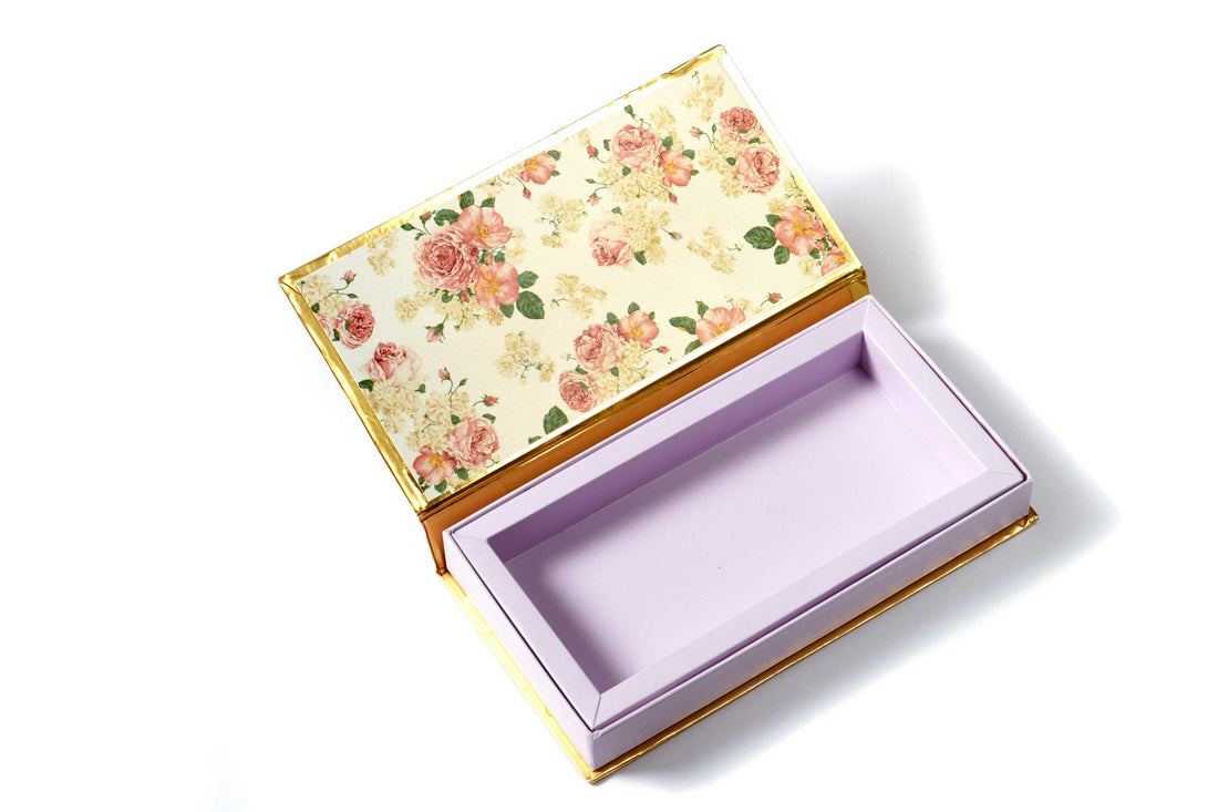 White Floral Design Cash/Gaddi Box