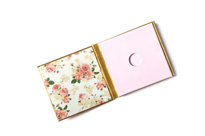 White Floral Design Coin/Ginni Box