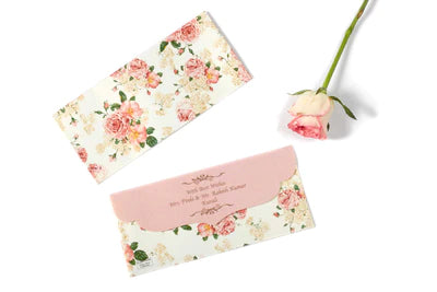 White Floral Design Money/Shagun Envelopes